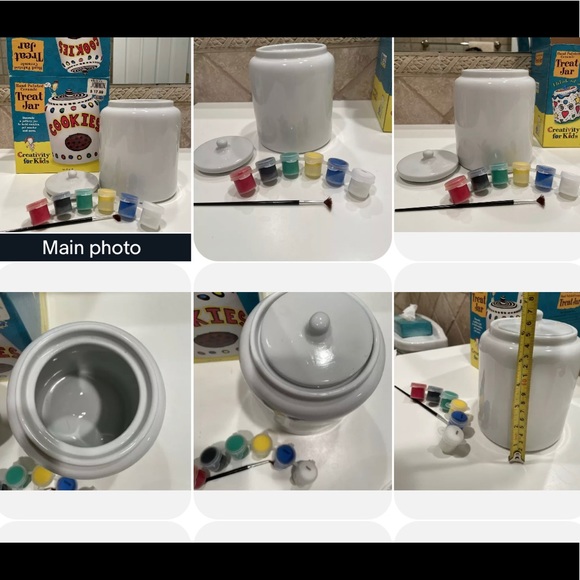 CANISTER COOKIE JAR DECORATE ARTS & Crafts kitchen treat Xmas activity kit - Picture 2 of 3